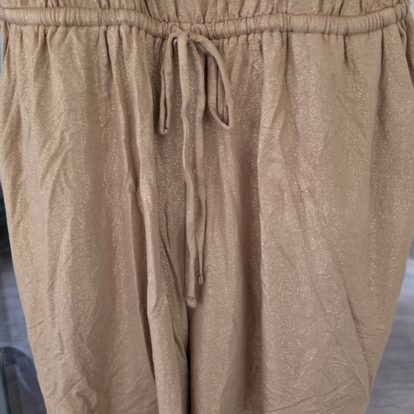 NWT Express Gold Sleeveless Jumpsuit Romper SHIMMER Small - Picture 4 of 4